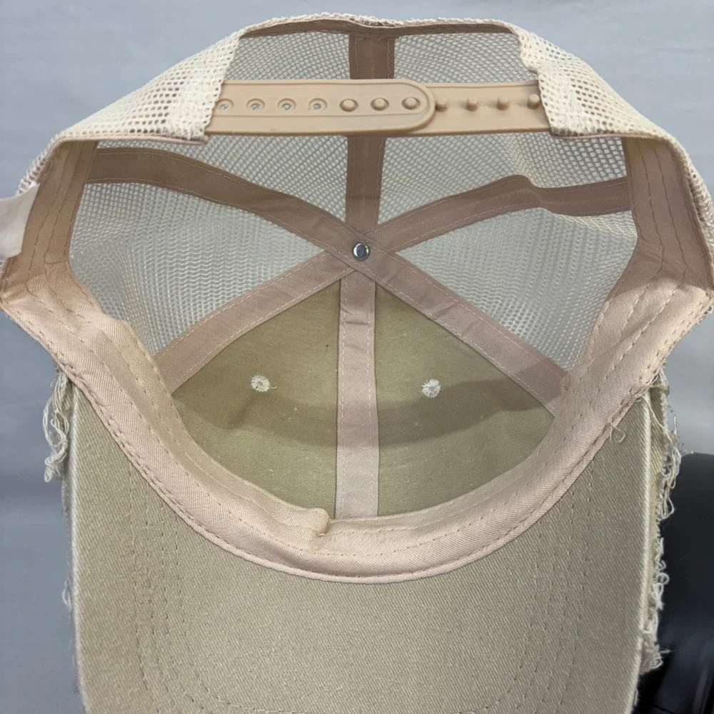 Faith Can Move Mountains Christian Distressed Trucker Hat Snapback Patch Cap